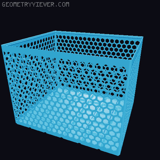 Gridfinity Hex Bins Light all sizes 3D model thumbnail