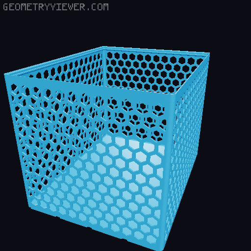 Gridfinity Hex Bins all sizes 3D model thumbnail