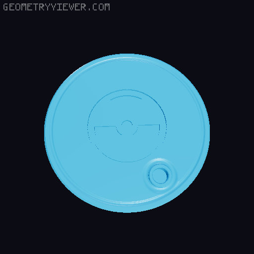 Drippy Drum dualcolor radioactive sign 3D model thumbnail