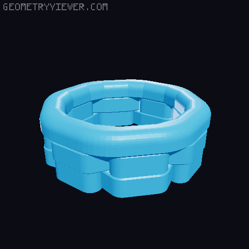 Split Basket for Pumpkin Chunkin Catapult 3D model thumbnail