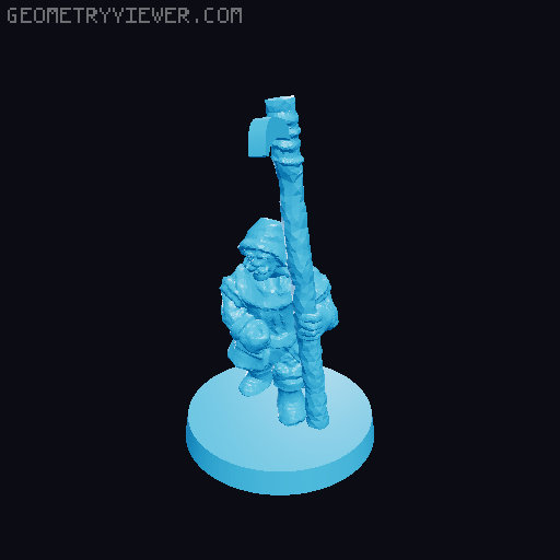 Lake-Town Militia Spearmen 10mm Scale 3D model thumbnail