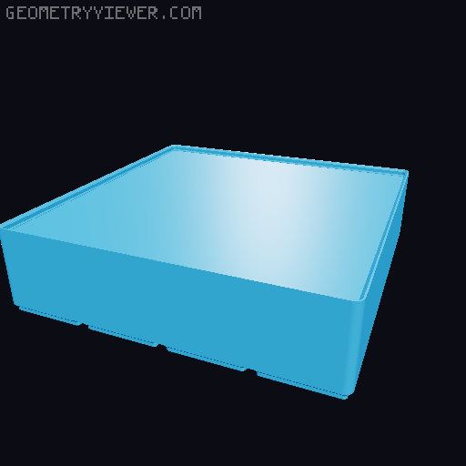 Filled-in Gridfinity Boxes (For Customization) 3D model thumbnail
