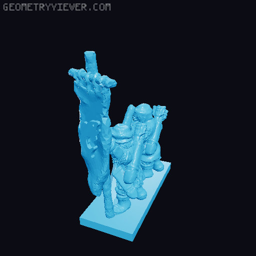 Lake-Town Militia Archers 10mm Scale 3D model thumbnail