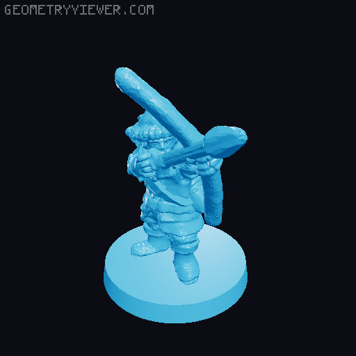 Lake-Town Militia Archers 10mm Scale 3D model thumbnail