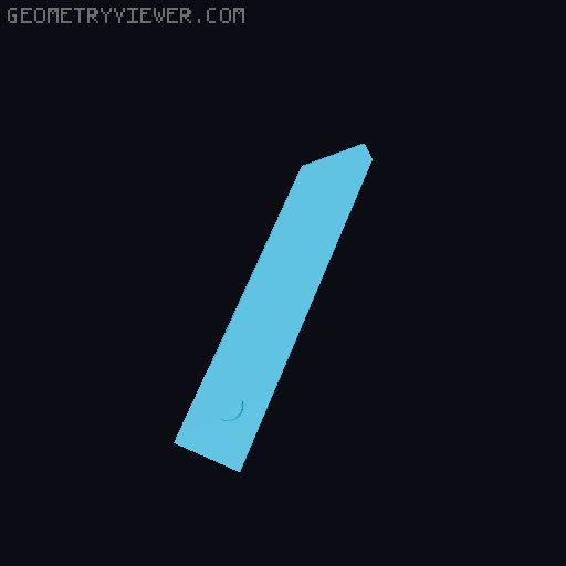 Kid Friendly Blade V1 for 3DPeter's Gravity Knife (updated) 3D model thumbnail