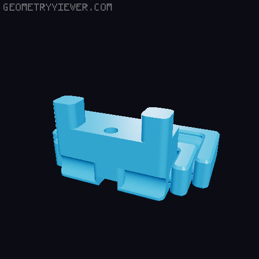 Sturdy Print-in-place Panel Latch for 2020 Extrusion - Voron Panel Clips 3D model thumbnail
