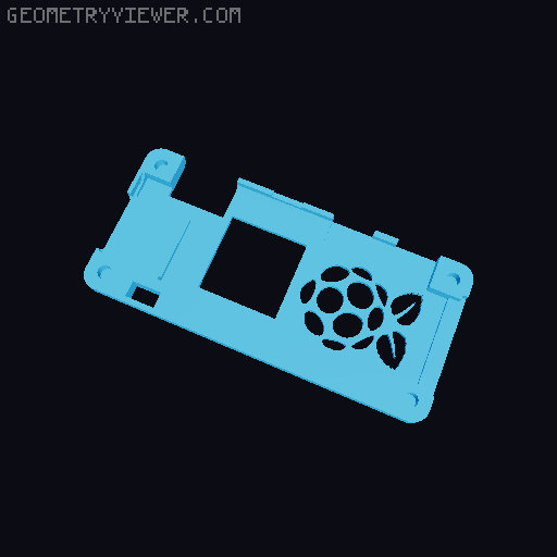 Raspberry Pi Zero 2 W Case with Heatsink & GPIO Cutouts (LED Power/Ground) for Prusa Mini 3D model thumbnail