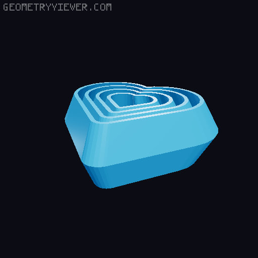 Love #2 - Heart Twist Fidget 3D model thumbnail