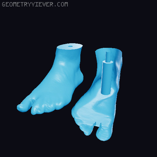 PC Feet.... Now with crocs! (Generic and NZXT 510 Compatible) 3D model thumbnail