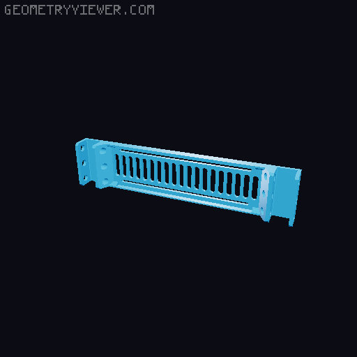 Modular 10 Inch Server Rack - Reworked 3D model thumbnail