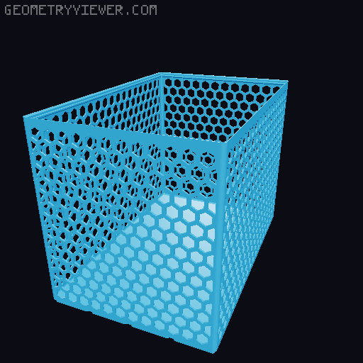 Gridfinity Hex Bins all sizes 3D model thumbnail
