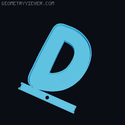 Glowing WLED or LED all alphabet letters and all numbers 8.5 cm high 3D model thumbnail