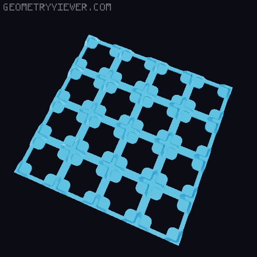 Thin Gridfinity Magnet Base - up to 12x12 3D model thumbnail
