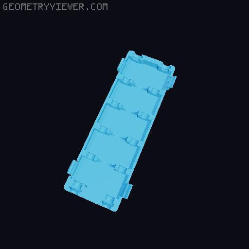 V10 Engine Turbocharged working belt driven Model (printer optimized) 3D model thumbnail