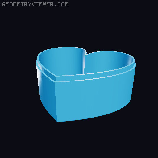 Customizable Heart Box with Roses (Jewelry & Gift Box). UPDATED! 3D model thumbnail