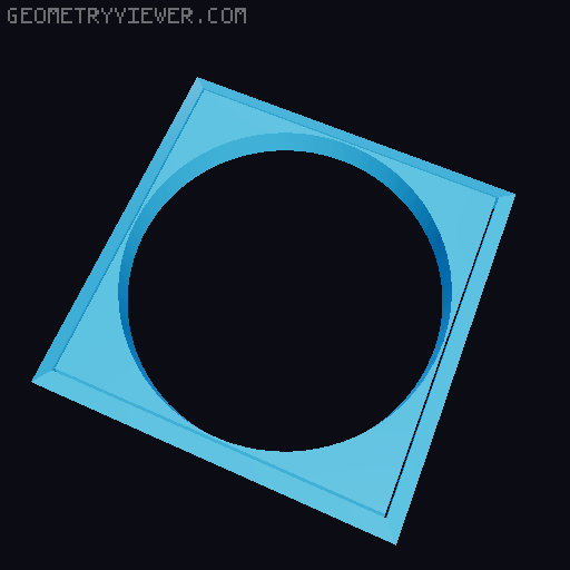 Vega recessed board and adjusted Front bellows frame 3D model thumbnail