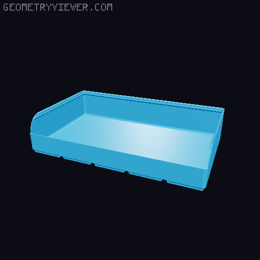 Gridfinity rouded bins collection all sizes 3D model thumbnail