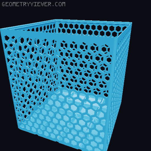 Gridfinity Hex Bins Light all sizes 3D model thumbnail