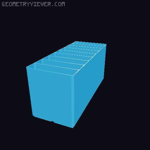Gridfinity Refined No Lip Bins 3D model thumbnail