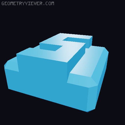 PrintABlok:WritersBloks interlocking letter blocks 3D model thumbnail