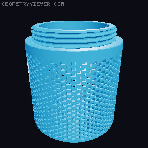 Desiccant Container w/ Hygrometer (Fast Print, In-Spool, Strong) 3D model thumbnail