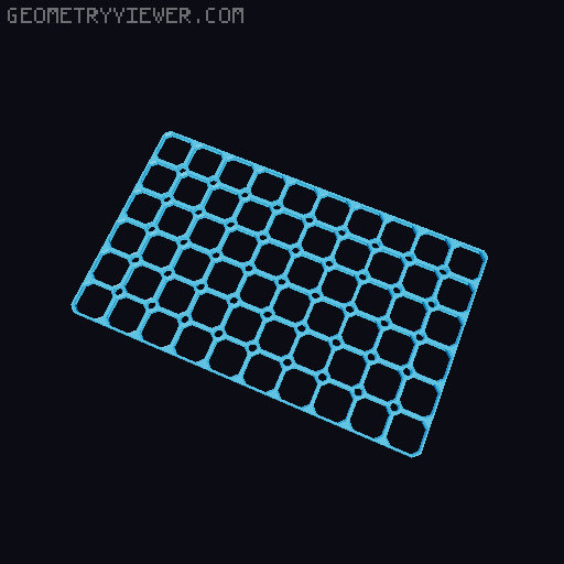 openGrid with Multiboard-compatible screw holes 3D model thumbnail