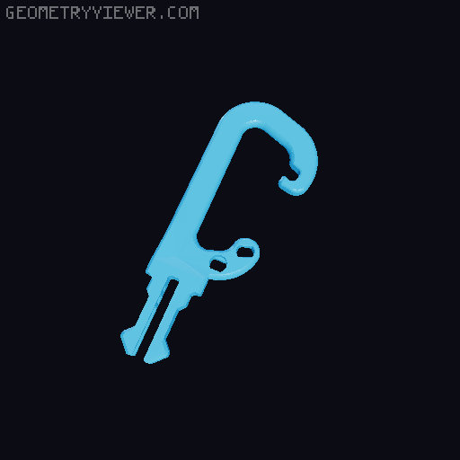 QUICK-CLIP system carabiner for a backpack 3D model thumbnail