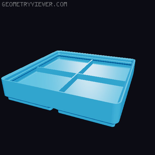 Divided Gridfinity Boxes (CadQuery Customizable) 3D model thumbnail
