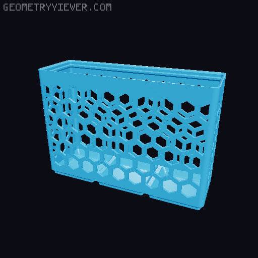 Gridfinity Hex Bins Light all sizes 3D model thumbnail
