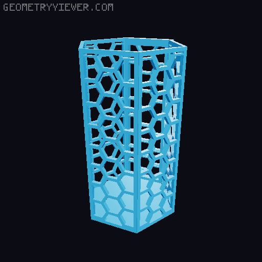 HSW hexagonal baskets v2 with full bottom 3D model thumbnail