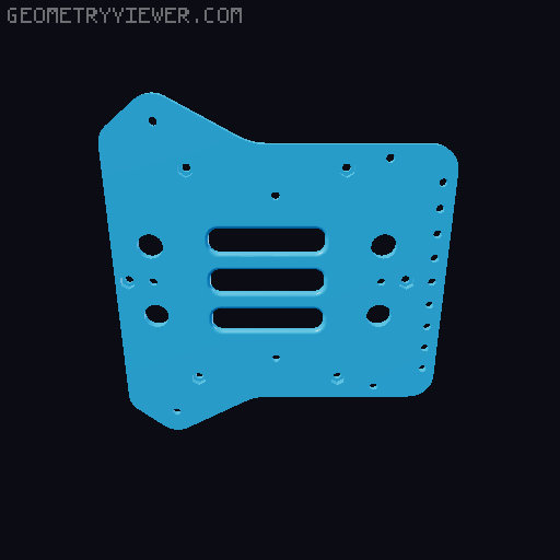 Self-propelled tracked platform 3D model thumbnail