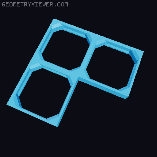 openGrid Triangular Tiles (2x2 - 12x12) 3D model thumbnail
