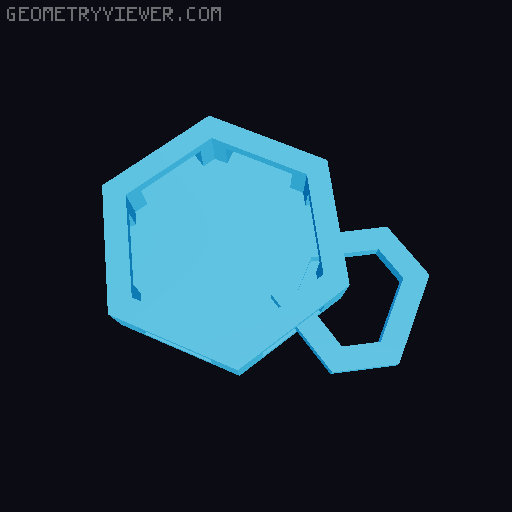 Fast Print HexMaille Fabric 3D model thumbnail