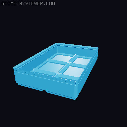 Gridfinity Box (Quick print, lite version, less filament!) 3D model thumbnail