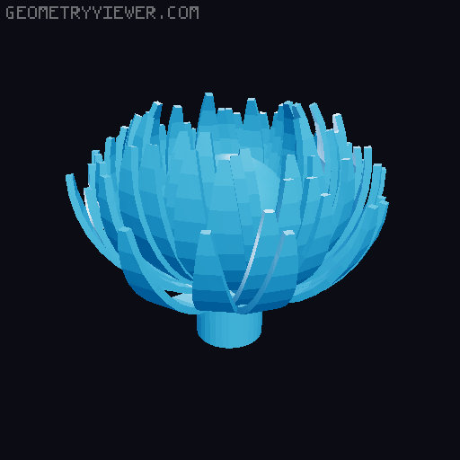 Kaktus mit Blumentopf magnetisch / magnetic plant pot 3D model thumbnail