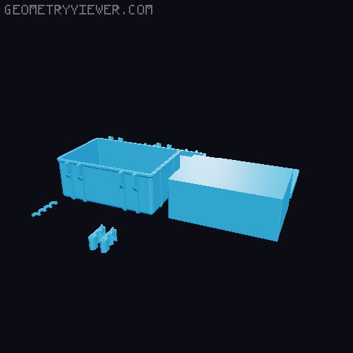 Super Customizable Rugged Box in OpenSCAD 3D model thumbnail