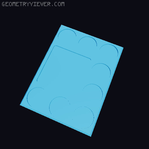 Movement Tray for 25mm Circular Bases (12x) 3D model thumbnail