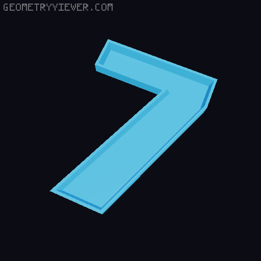 Glowing LED all alphabet letters and all numbers 6 cm high 3D model thumbnail
