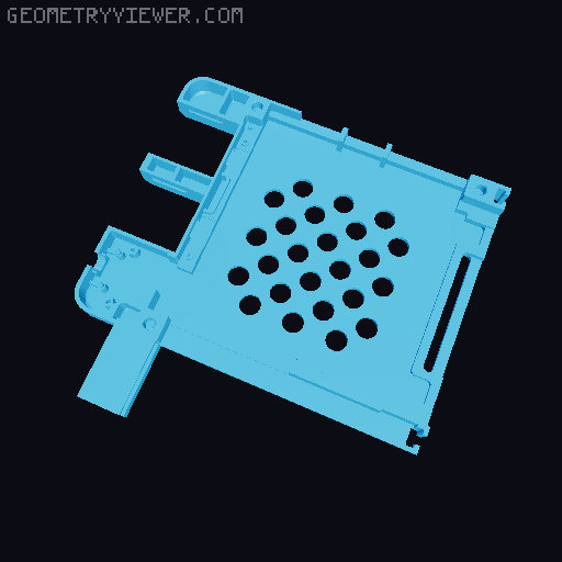 Framework Mainboard Case with Battery 3D model thumbnail
