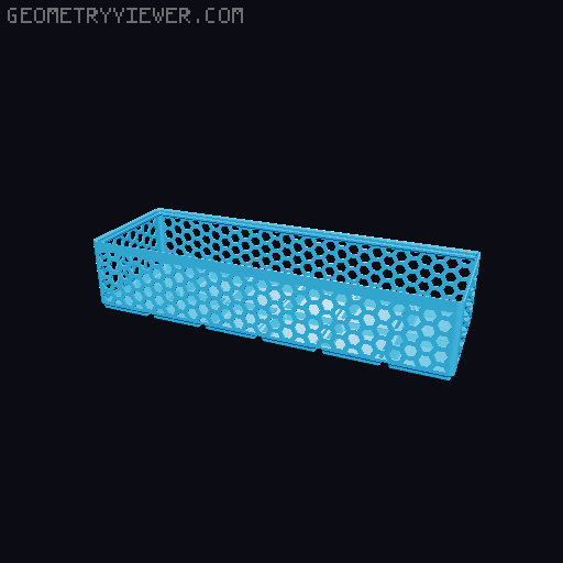 Gridfinity Hex Bins Light (rotated grid) all sizes 3D model thumbnail
