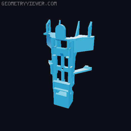 Steam Locomotive 3D model thumbnail