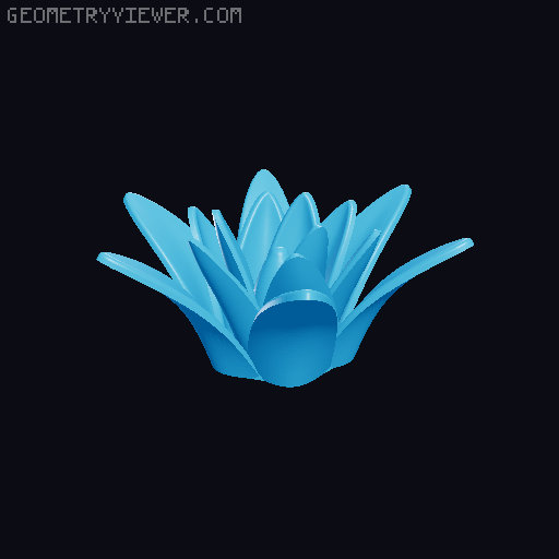Easter Card with different blossoms 3D model thumbnail