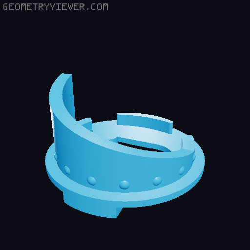 Beacon Ventilation Knob for Core One 3D model thumbnail
