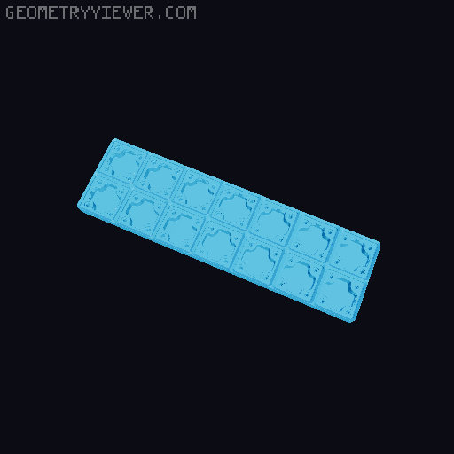 Gridfinity Stackable Modular baseplates 3D model thumbnail