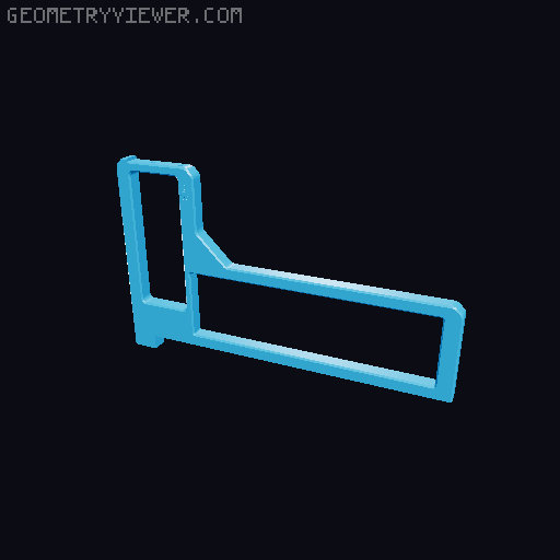 3D printable open frame PC case 3D model thumbnail