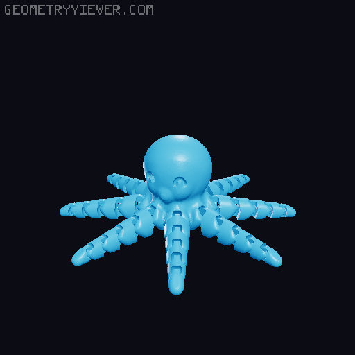 mini octopus (supportless) 3D model thumbnail