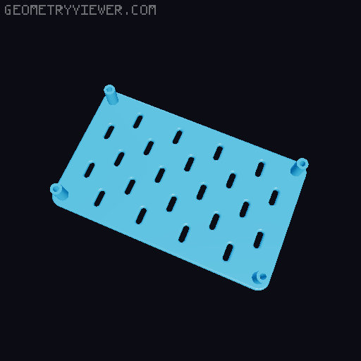 Skadis Pegboard, all sizes 80 to 360mm 3D model thumbnail