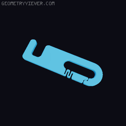 Keychain Phone Stand 3D model thumbnail