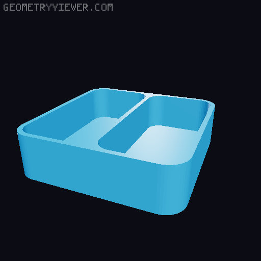 Bin for Ikea skadis - 564 models - hooks need support 3D model thumbnail