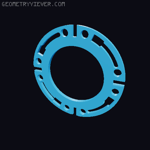 toilet flange extender spacer  3D model thumbnail